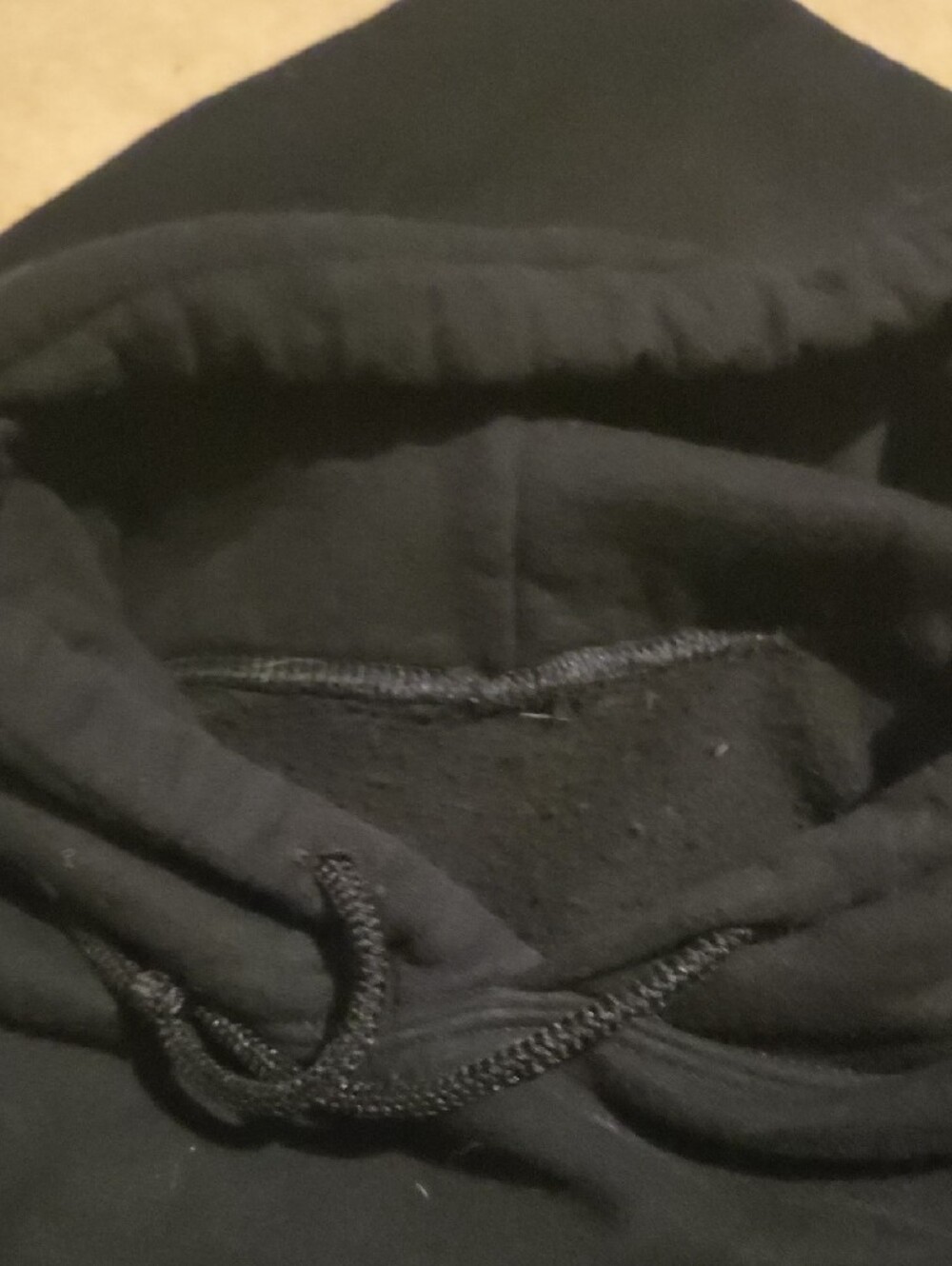 Black Graphic Hoodie with Front Script - Picture 4 of 5
